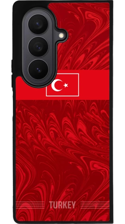 Samsung Galaxy Z Fold7 Case Hülle - Silikon schwarz Türkei 2026 personalisierbares Fussballtrikot