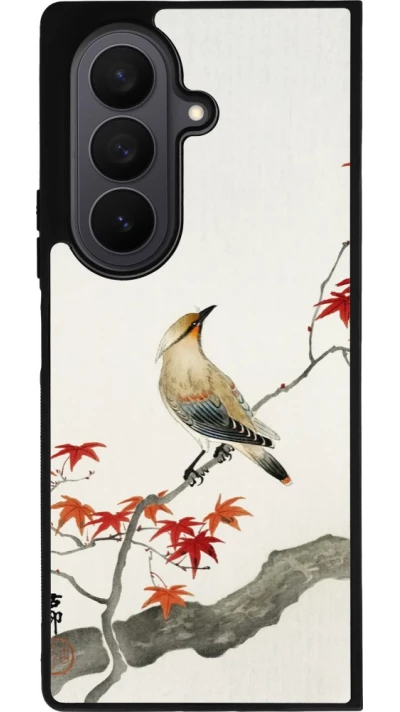 Samsung Galaxy Z Fold7 Case Hülle - Silikon schwarz Japanese Bird