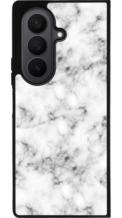 Samsung Galaxy Z Fold7 Case Hülle - Silikon schwarz Marble 01