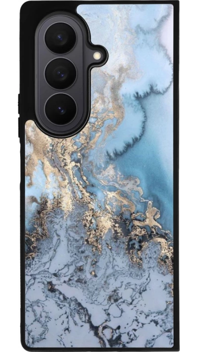 Samsung Galaxy Z Fold7 Case Hülle - Silikon schwarz Marble 04