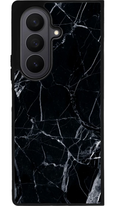 Samsung Galaxy Z Fold7 Case Hülle - Silikon schwarz Marble Black 01
