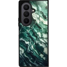 Samsung Galaxy Z Fold7 Case Hülle - Silikon schwarz Majestätischer grüner Marmor