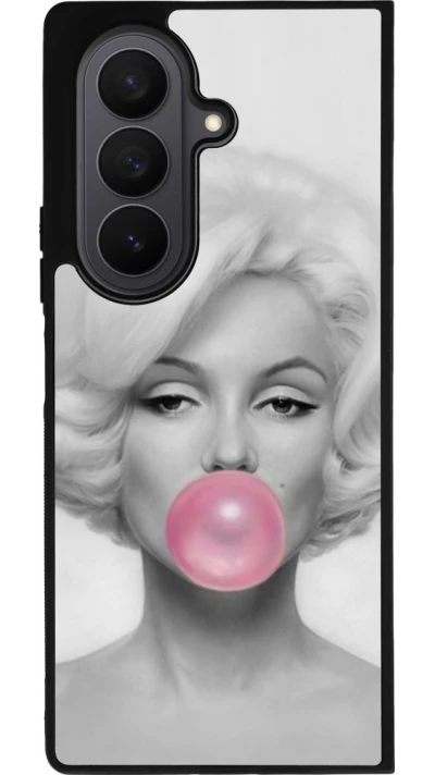 Samsung Galaxy Z Fold7 Case Hülle - Silikon schwarz Marilyn Bubble