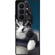 Coque Samsung Galaxy Z Fold7 - Silicone rigide noir Meow 23