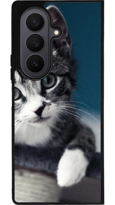 Samsung Galaxy Z Fold7 Case Hülle - Silikon schwarz Meow 23