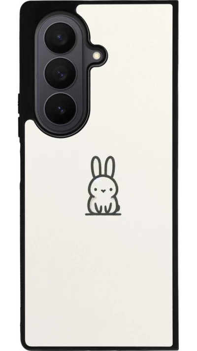 Samsung Galaxy Z Fold7 Case Hülle - Silikon schwarz Minimal Häschen Süße