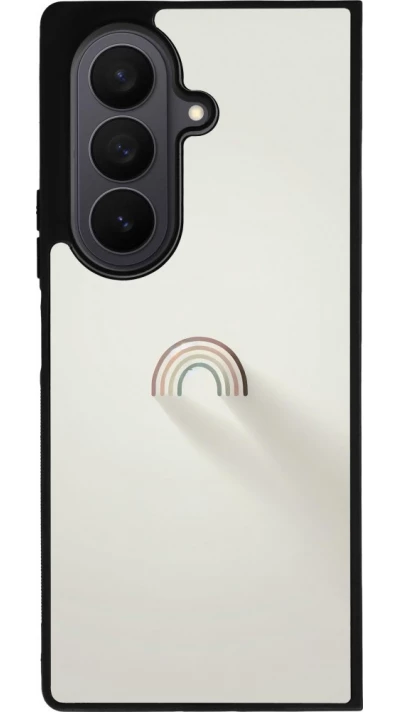 Samsung Galaxy Z Fold7 Case Hülle - Silikon schwarz Mini Regenbogen Minimal