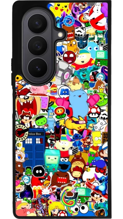 Samsung Galaxy Z Fold7 Case Hülle - Silikon schwarz Mixed cartoons
