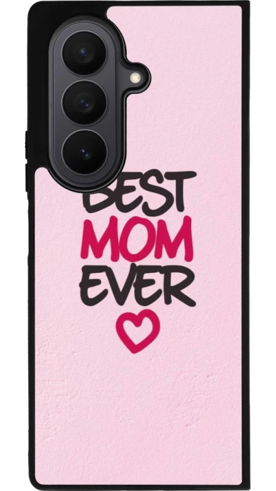Samsung Galaxy Z Fold7 Case Hülle - Silikon schwarz Mom 2023 best Mom ever pink