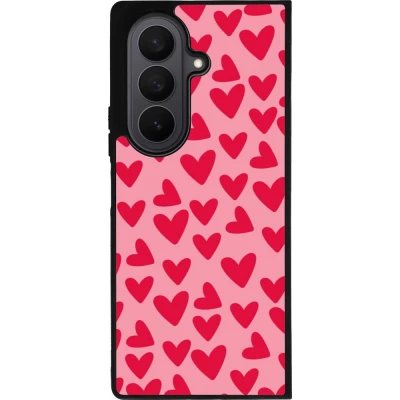 Samsung Galaxy Z Fold7 Case Hülle - Silikon schwarz Mom 2024 kleine Herzen
