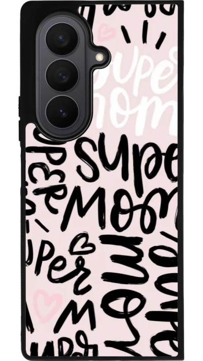 Samsung Galaxy Z Fold7 Case Hülle - Silikon schwarz Mom 2024 Super mom