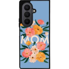 Coque Samsung Galaxy Z Fold7 - Silicone rigide noir Mom 2026 Flowers