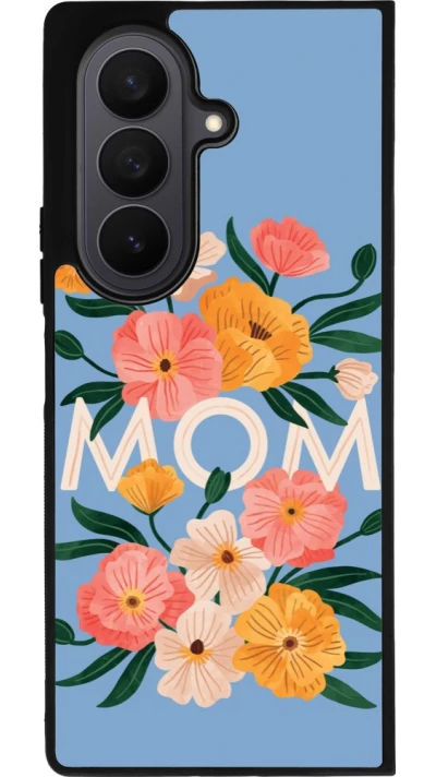 Samsung Galaxy Z Fold7 Case Hülle - Silikon schwarz Mom 2026 Flowers