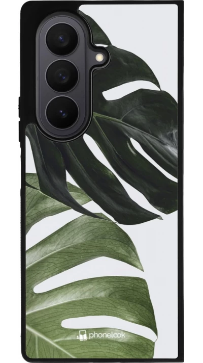 Samsung Galaxy Z Fold7 Case Hülle - Silikon schwarz Monstera Plant