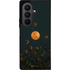 Samsung Galaxy Z Fold7 Case Hülle - Silikon schwarz Moon Flowers