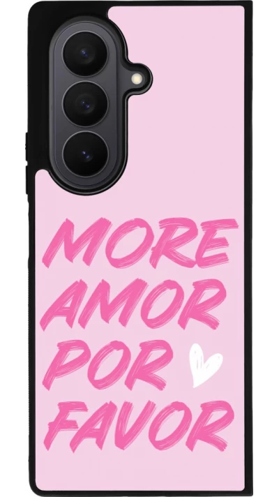 Samsung Galaxy Z Fold7 Case Hülle - Silikon schwarz More amor porfavor