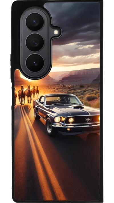 Samsung Galaxy Z Fold7 Case Hülle - Silikon schwarz Mustang 69 Grand Canyon