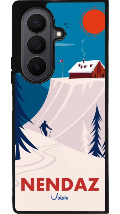 Samsung Galaxy Z Fold7 Case Hülle - Silikon schwarz Nendaz Cabane Ski