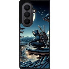 Coque Samsung Galaxy Z Fold7 - Silicone rigide noir Ninja sous la lune