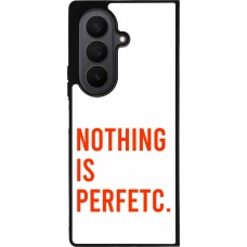 Samsung Galaxy Z Fold7 Case Hülle - Silikon schwarz Nothing is Perfetc