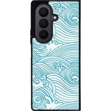 Coque Samsung Galaxy Z Fold7 - Silicone rigide noir Ocean Waves