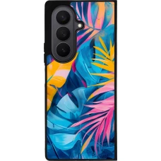 Coque Samsung Galaxy Z Fold7 - Silicone rigide noir Palms Blue
