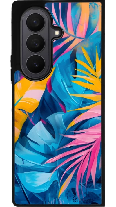 Samsung Galaxy Z Fold7 Case Hülle - Silikon schwarz Palms Blue