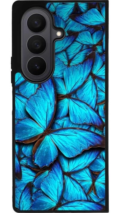 Samsung Galaxy Z Fold7 Case Hülle - Silikon schwarz Papillon bleu