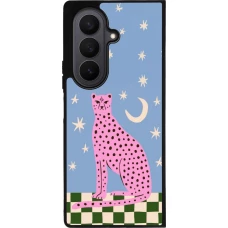 Samsung Galaxy Z Fold7 Case Hülle - Silikon schwarz Pink leopard with stars 2026