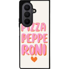 Coque Samsung Galaxy Z Fold7 - Silicone rigide noir Pizza pepperoni 2026