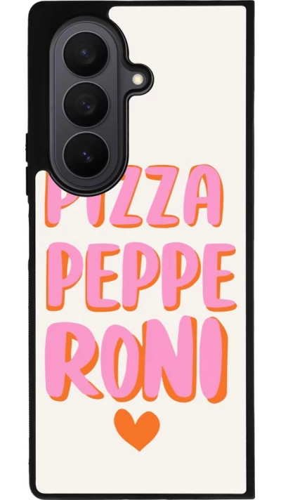 Samsung Galaxy Z Fold7 Case Hülle - Silikon schwarz Pizza pepperoni 2026