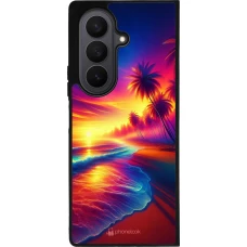 Samsung Galaxy Z Fold7 Case Hülle - Silikon schwarz Strand Sonnenuntergang auffällig