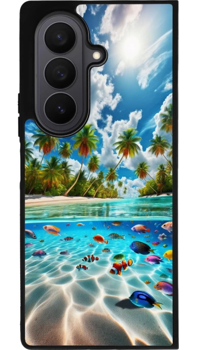 Samsung Galaxy Z Fold7 Case Hülle - Silikon schwarz Strandparadies