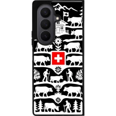 Coque Samsung Galaxy Z Fold7 - Silicone rigide noir Poya Suisse 3 noir