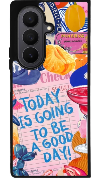 Samsung Galaxy Z Fold7 Case Hülle - Silikon schwarz Preppy Today is Going to be a good day