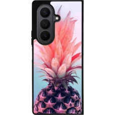 Samsung Galaxy Z Fold7 Case Hülle - Silikon schwarz Purple Pink Pineapple