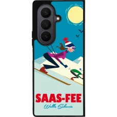 Samsung Galaxy Z Fold7 Case Hülle - Silikon schwarz Saas-Fee Ski Downhill