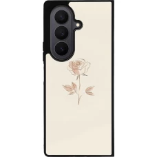 Coque Samsung Galaxy Z Fold7 - Silicone rigide noir Sable Rose Minimaliste