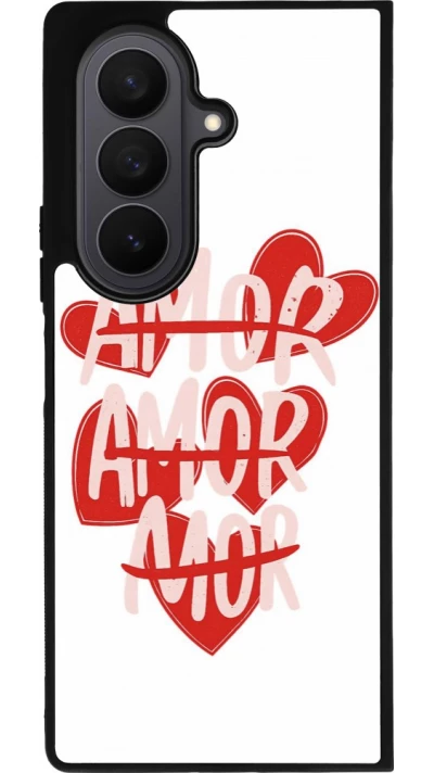 Samsung Galaxy Z Fold7 Case Hülle - Silikon schwarz Saint Valentines Day 26 Amor