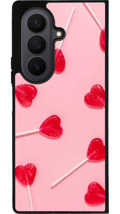 Samsung Galaxy Z Fold7 Case Hülle - Silikon schwarz Saint Valentines Day 26 Lollipop