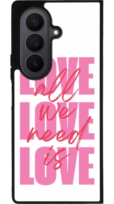 Samsung Galaxy Z Fold7 Case Hülle - Silikon schwarz Saint Valentines Day 26 Love all we need is