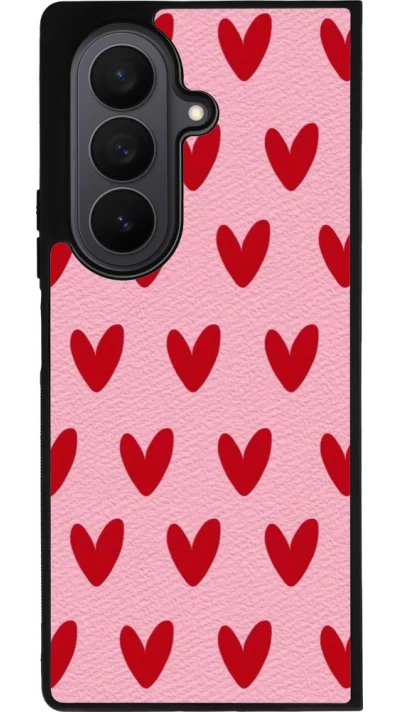 Samsung Galaxy Z Fold7 Case Hülle - Silikon schwarz Saint Valentines Day 26 Pattern heart