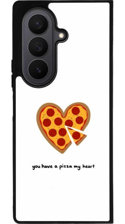 Samsung Galaxy Z Fold7 Case Hülle - Silikon schwarz Saint Valentines Day 26 You have my pizza heart