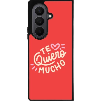 Samsung Galaxy Z Fold7 Case Hülle - Silikon schwarz Saint Valentines Day 26 Te quiero mucho