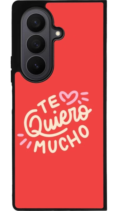 Samsung Galaxy Z Fold7 Case Hülle - Silikon schwarz Saint Valentines Day 26 Te quiero mucho