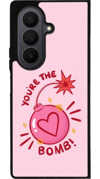 Samsung Galaxy Z Fold7 Case Hülle - Silikon schwarz Saint Valentines Day 26 You are the bomb