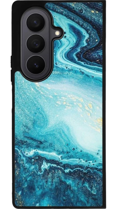 Samsung Galaxy Z Fold7 Case Hülle - Silikon schwarz Sea Foam Blue