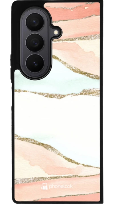 Samsung Galaxy Z Fold7 Case Hülle - Silikon schwarz Shimmering Orange