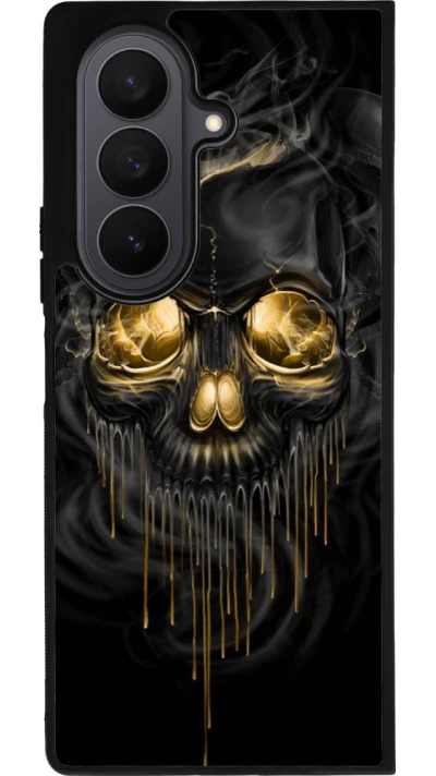 Samsung Galaxy Z Fold7 Case Hülle - Silikon schwarz Skull 02