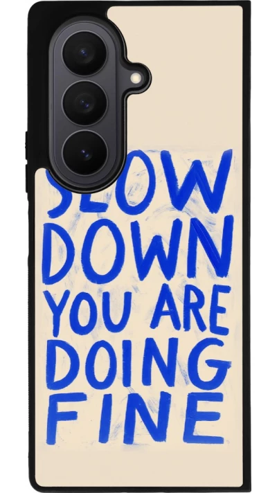 Samsung Galaxy Z Fold7 Case Hülle - Silikon schwarz Slow down 2026